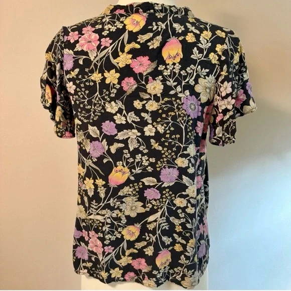 Spell Sayulita Short Sleeve Blouse, Nighshade, XS, GUC! - Picture 4 of 14